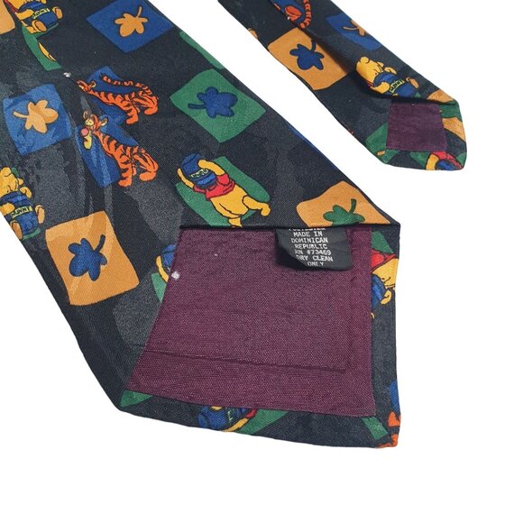 Disney Winnie The Pooh Tigger Silk Tie Men Neckwear Fall Leaf Honey Collectable - Picture 5 of 5